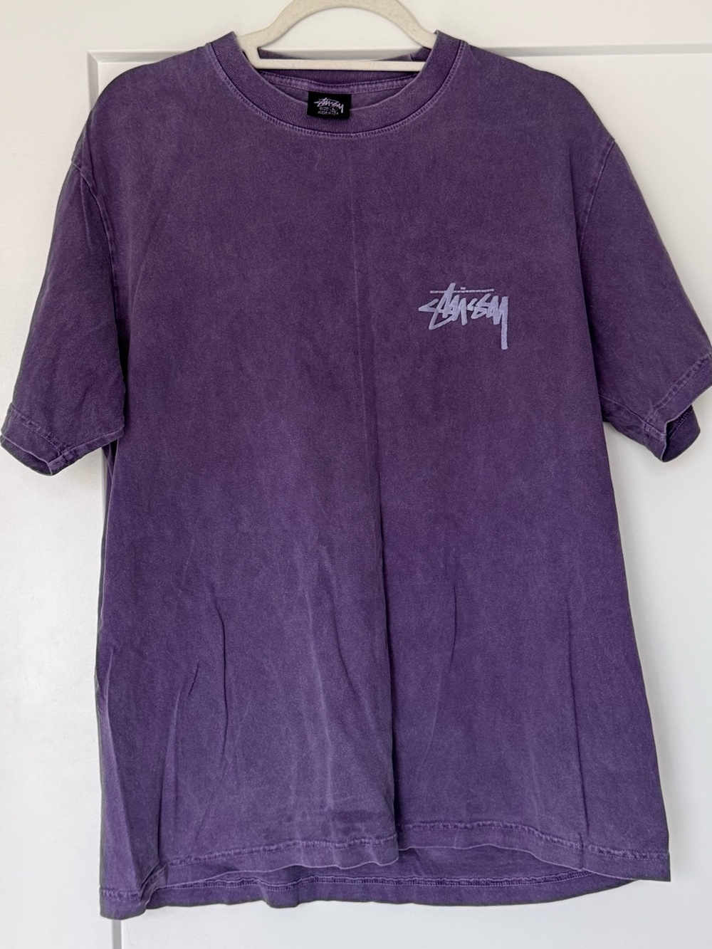 Stussy Big League Pigment Dyed T-Shirt Purple